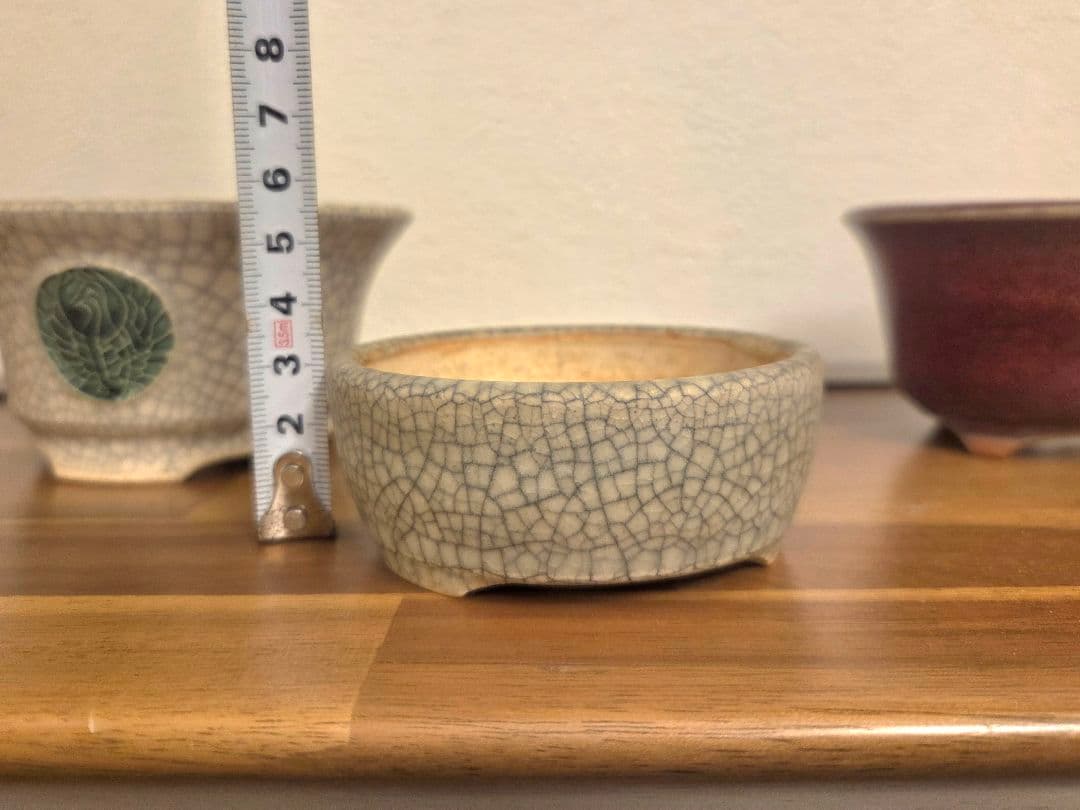 美巧　堀江美巧　盆栽鉢　鉢　盆栽　陶器鉢 5点セット