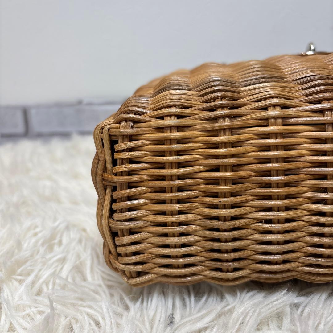 極美品☆【バーバリー　ブルーレーベル】カゴ　バッグ　ノバチェック　レザー