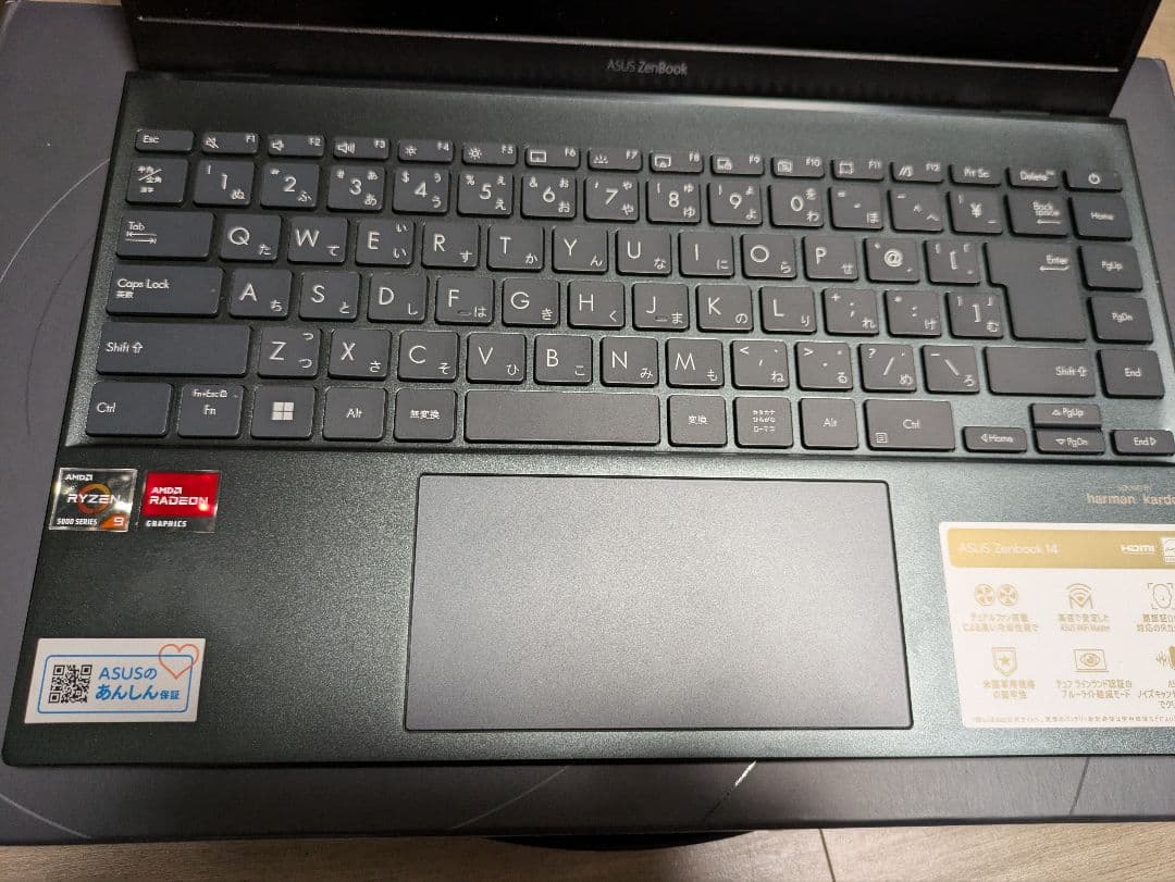ASUS ZenBook14 Ryzen9 SSD512GB グレー
