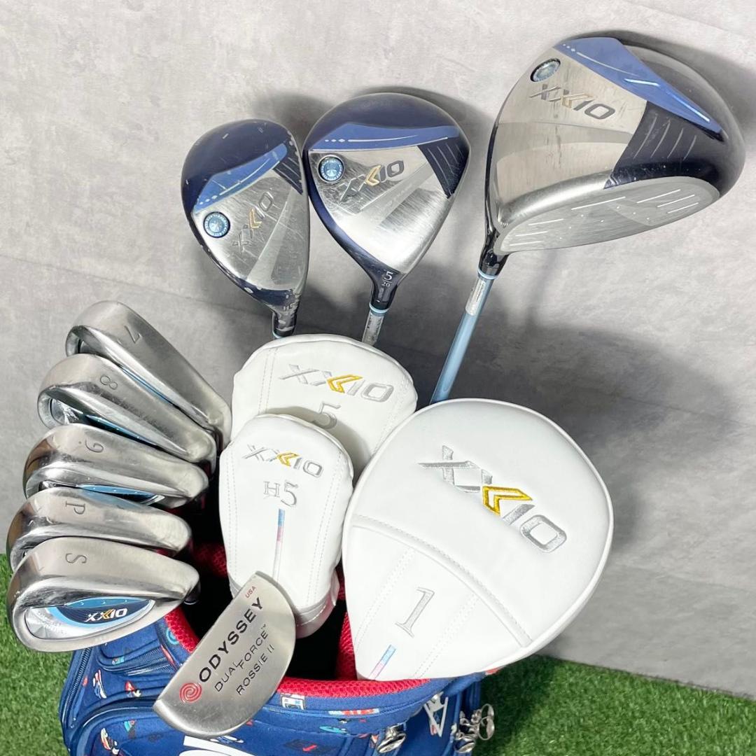 【バッグ美品】ゼクシオ MP1300 オール13代目 A ゴルフクラブ 9本 右