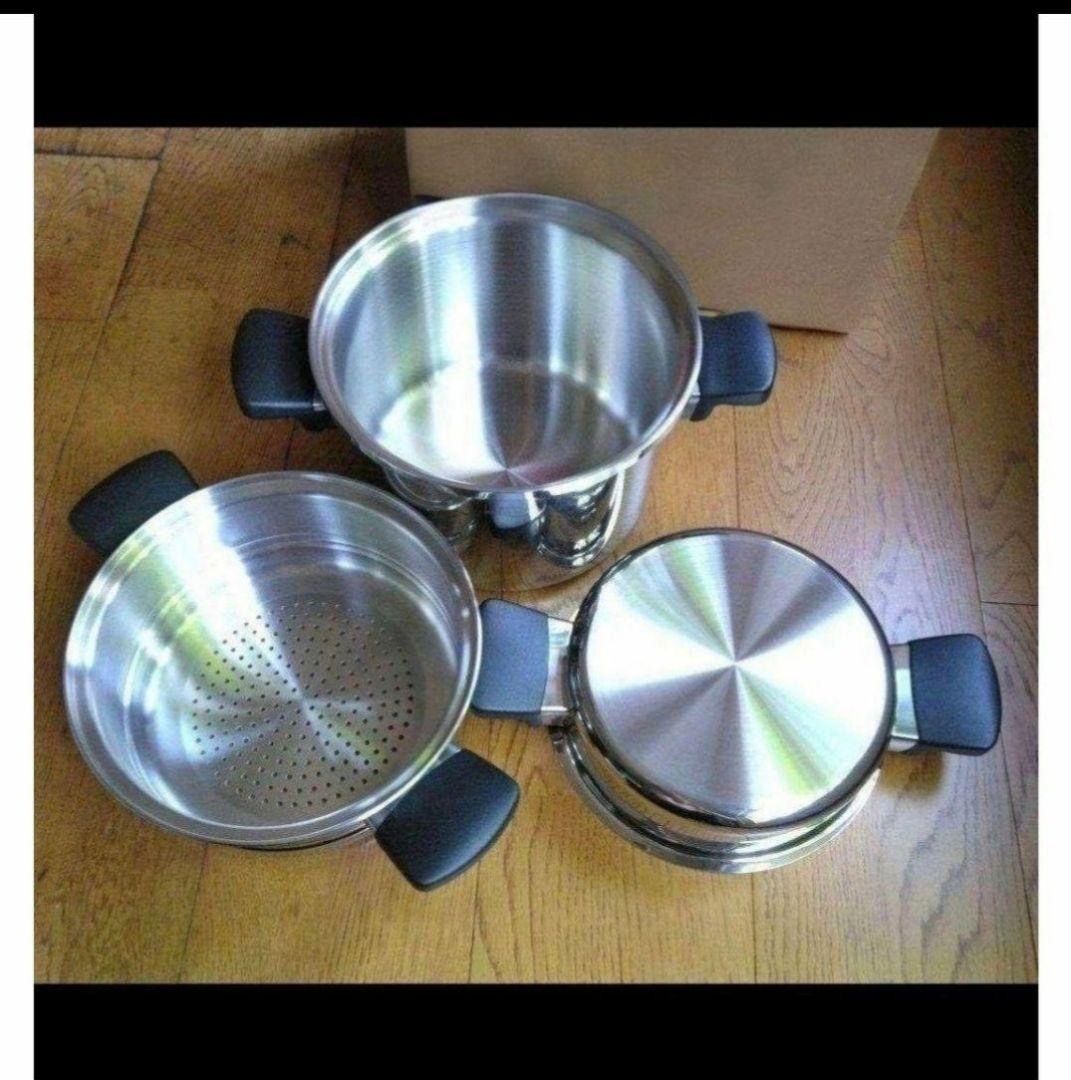 アムウェイ 2024年製　4L 鍋セット 18/8ステンレス amway @