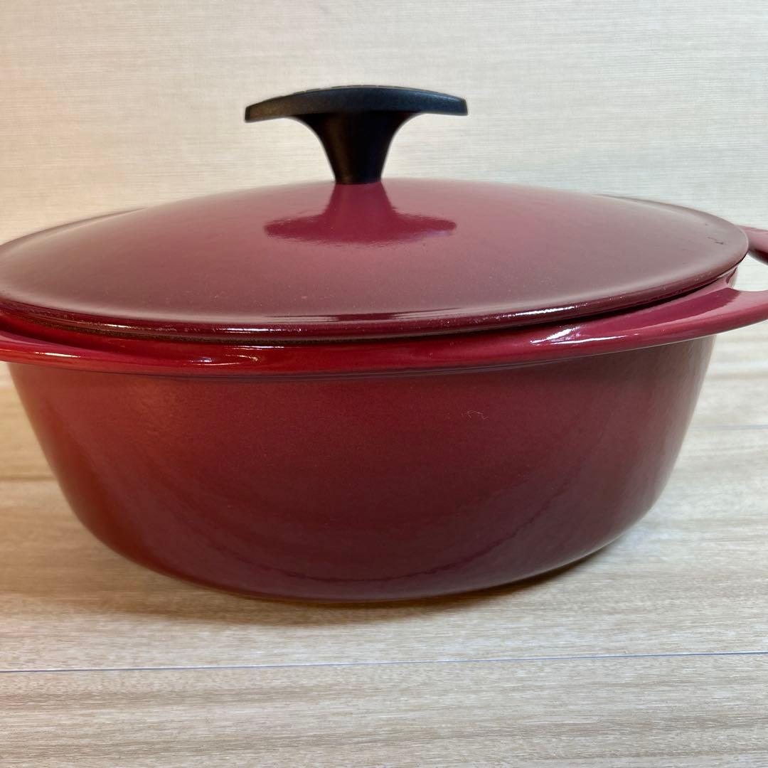 ルクルーゼ　センセーション　オーバル　バーガンディ　25cm 両手鍋　鍋