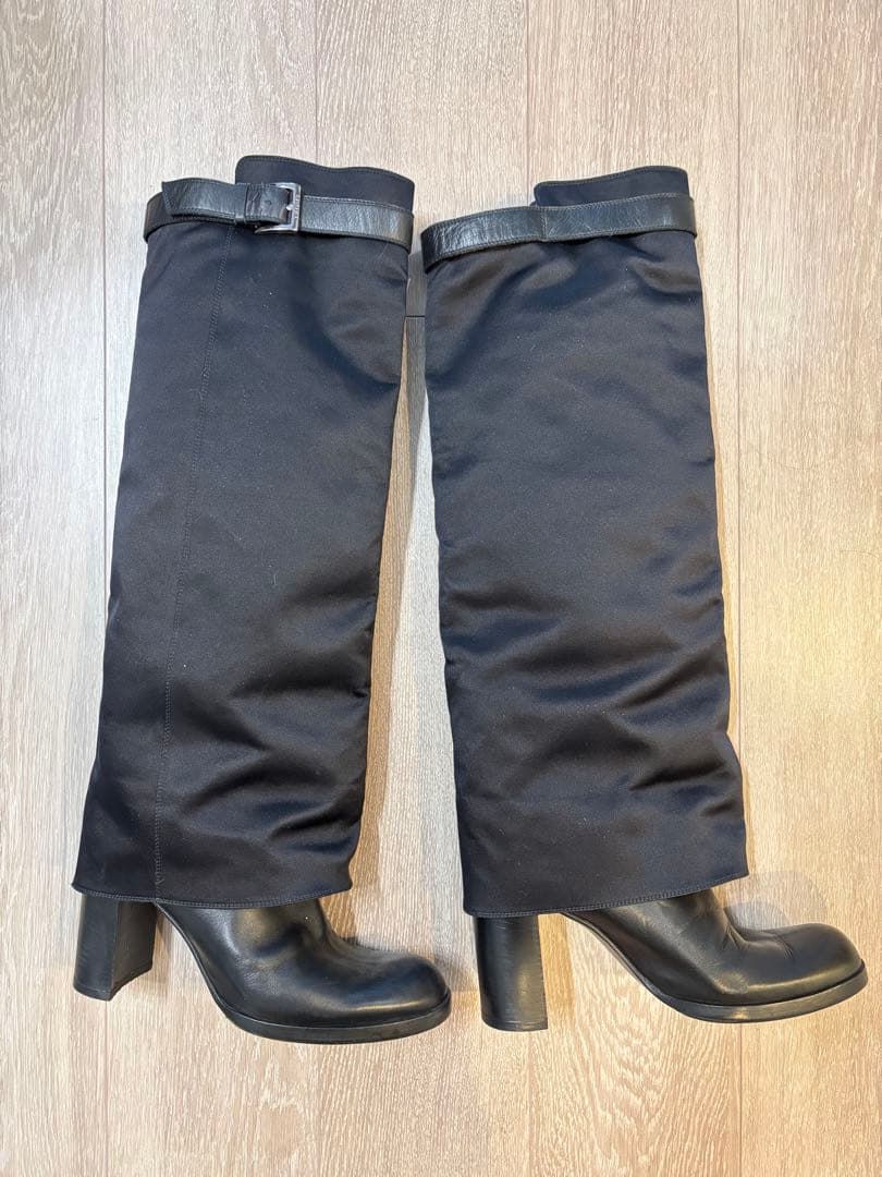 CHANELシャネル/ブーツ/ロングブーツ/黒