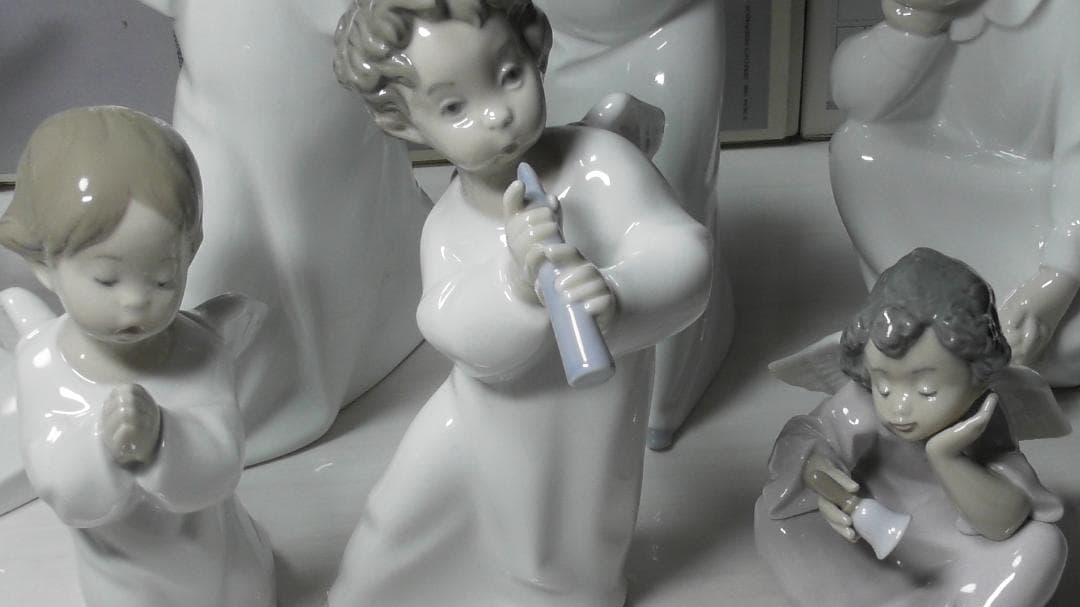 LLADRO　リヤドロ【天使シリーズ７点】２　インテリア　リアドロＬ485