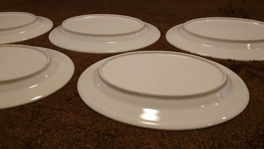 ランチプレート　イタリア製　金縁　イタリアンレストラン　５客