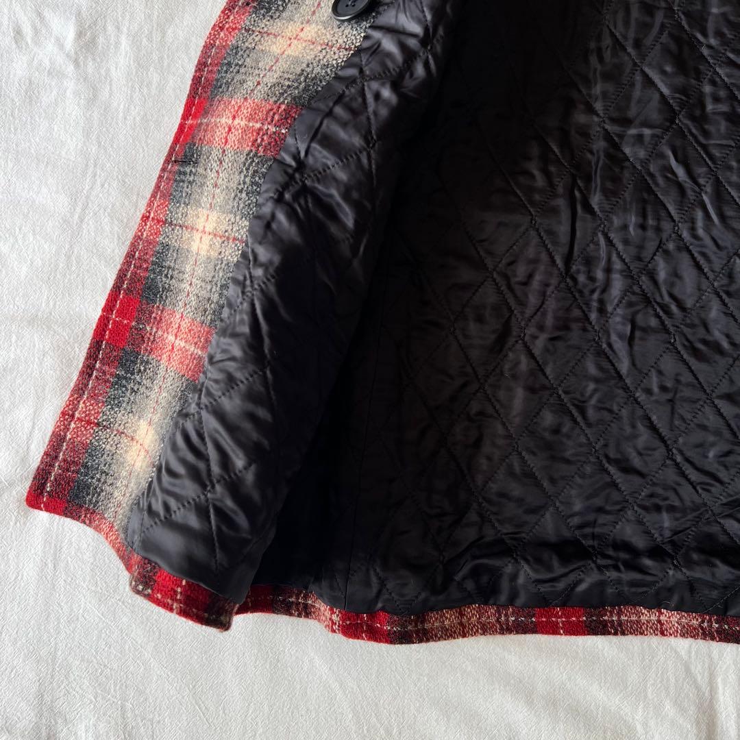 【極美品】RALPH LAUREN ウールコート チェック ダブル ベルト付き