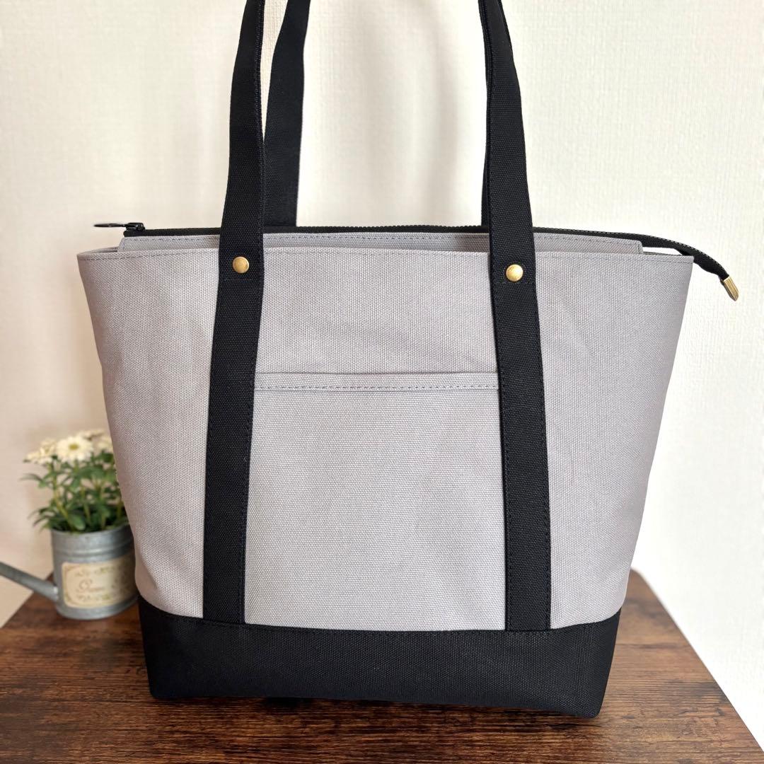 【えり】ダブルフリル巾着ショルダーバッグ　帆布　ココア×エレガントフラワー