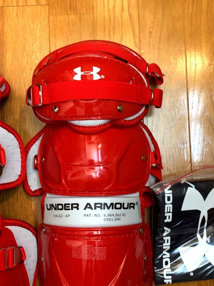 新品★USA限定発売モデル☆アンダーアーマー☆キャッチャー４点セット大人用☆赤