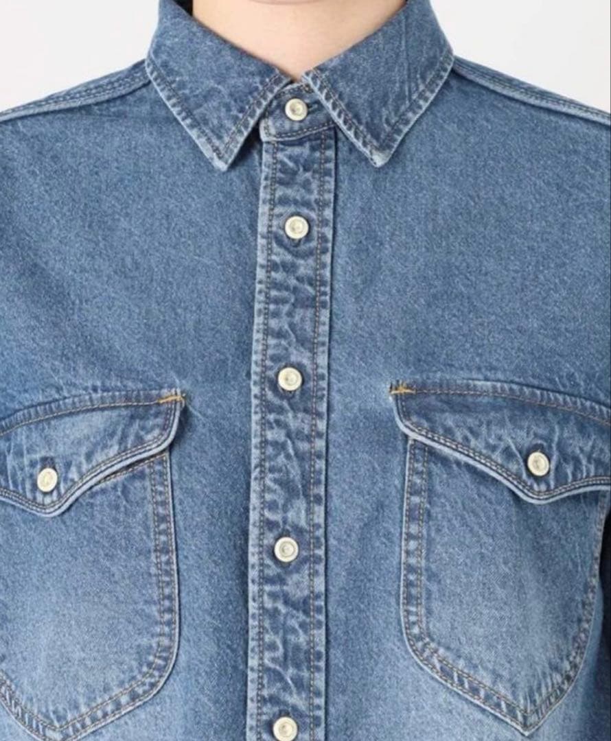 SLOBE IENA LE DENIM BDUデニムシャツ　おしゃれボタン
