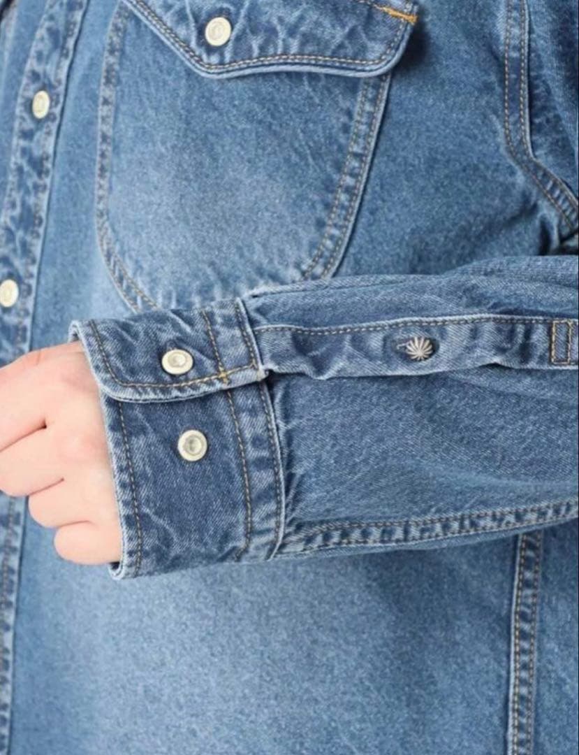 SLOBE IENA LE DENIM BDUデニムシャツ　おしゃれボタン