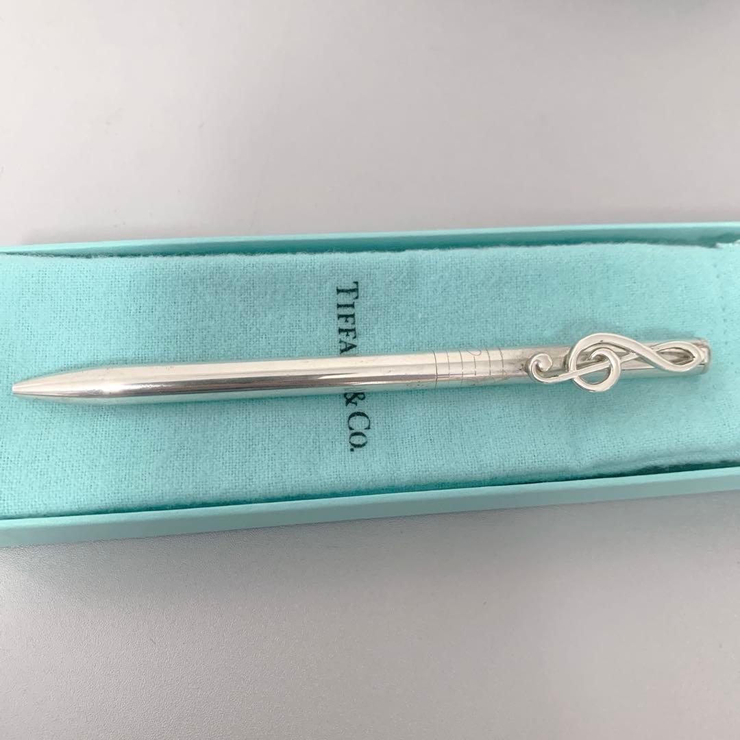 【生産終了品】ティファニー ボールペン シルバー925 音符クリップ ツイスト式