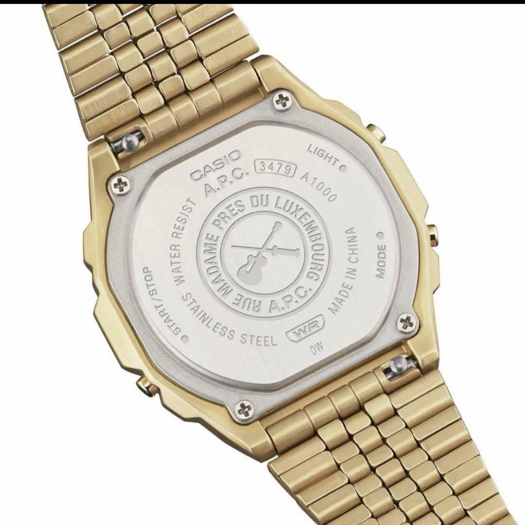 CASIO A.P.C. デジタル腕時計 ゴールド
