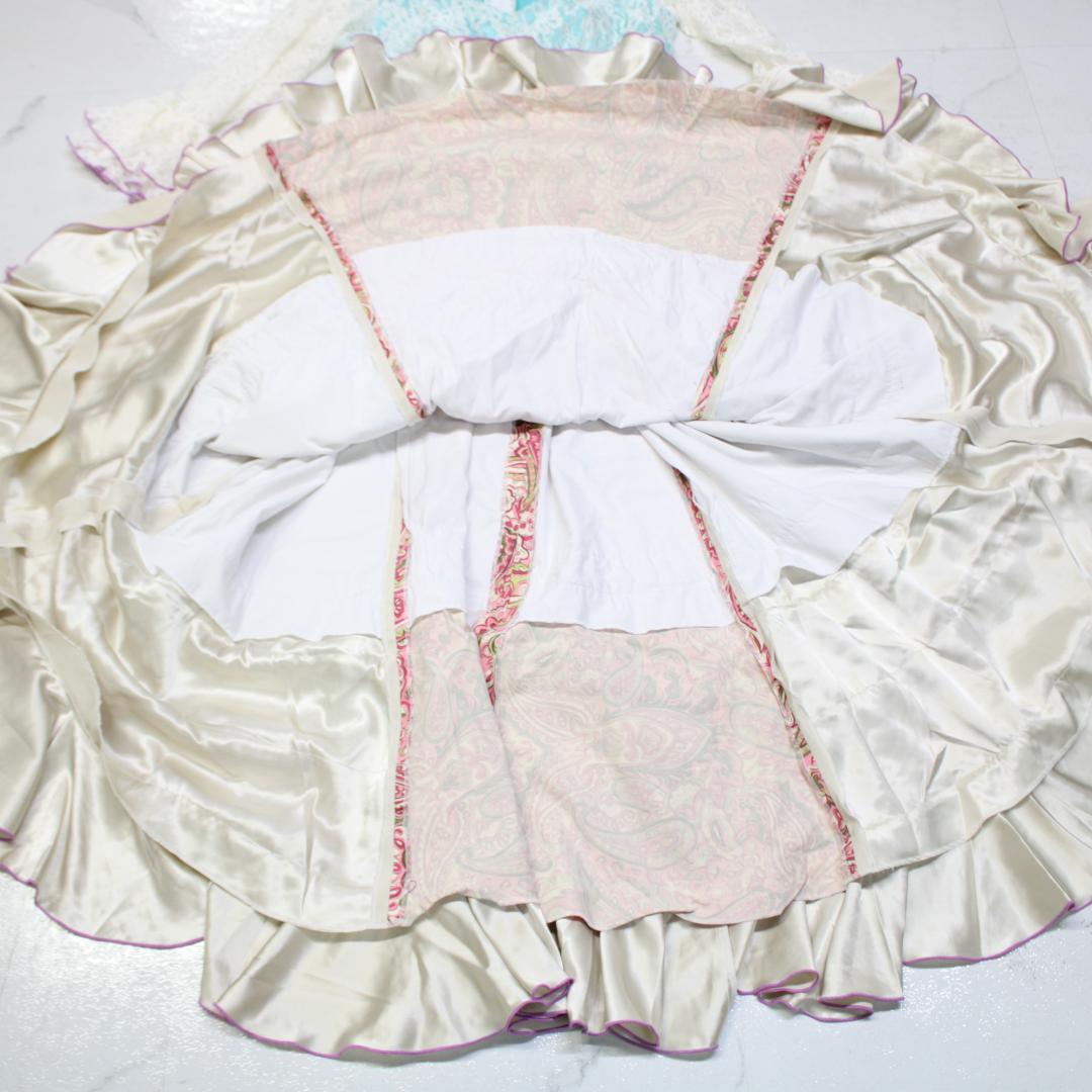 【美品 高級フラメンコ衣装】アイボリー×豪華ボランテ SONIA JOHNES