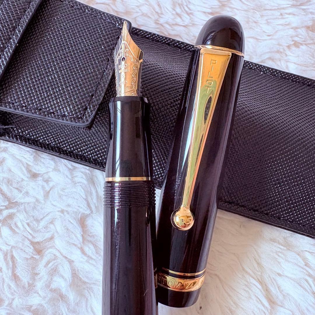 【未使用】PILOT 万年筆 14K-585 カスタム74 中字 M インク付き