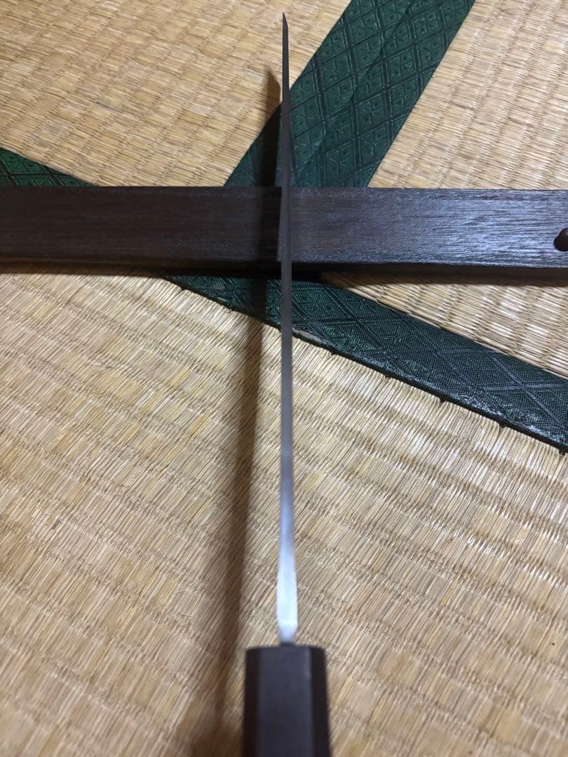 先丸刺身包丁　鏡面仕立　刃渡り約27㎝　化粧箱付