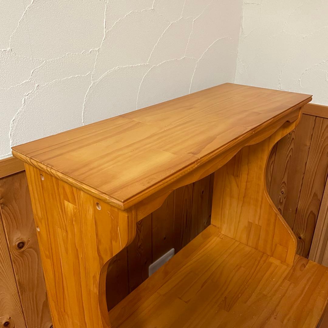 新生活応援！ベルメゾン パソコンデスク ナチュラル 天然木 ロータイプ