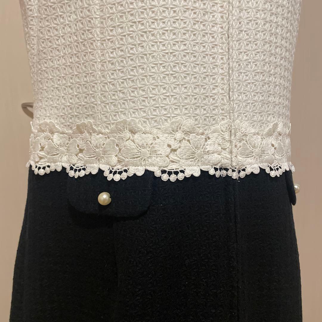 新品タグ付きスーパービューティー☆配色切替ウエストレース使いジャンパースカート