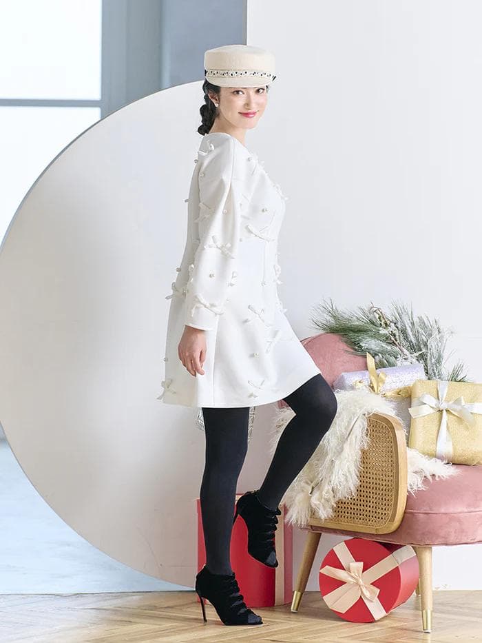 新品タグ付き　chesty × Ayano ベロアリボンパールワンピース