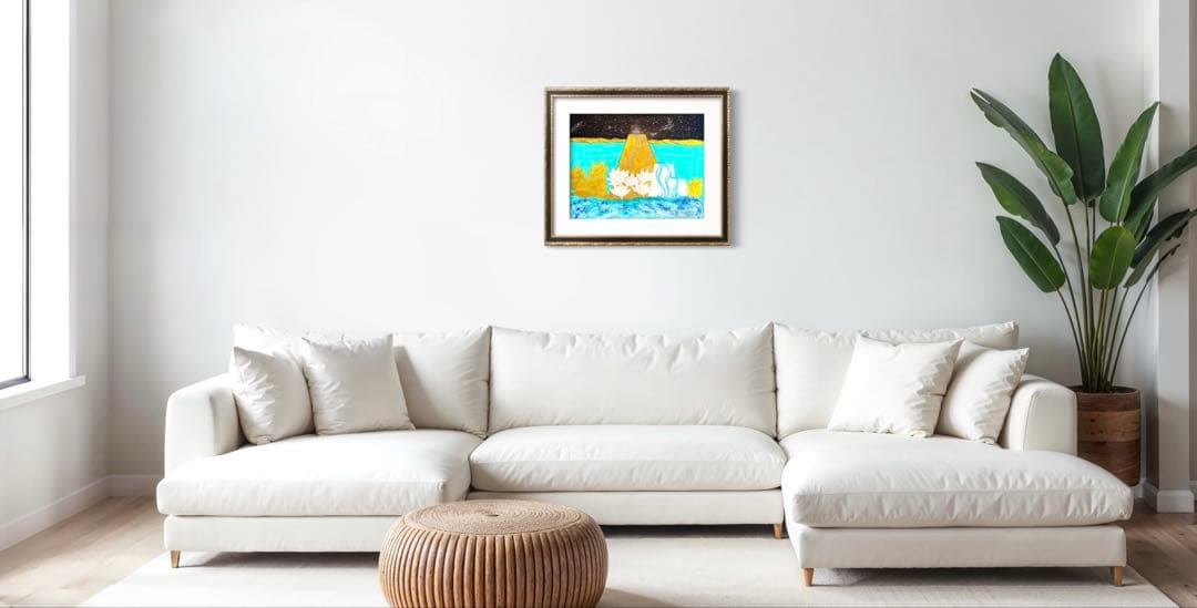 開運絵画　オリジナル　龍体文字　昇龍　金龍