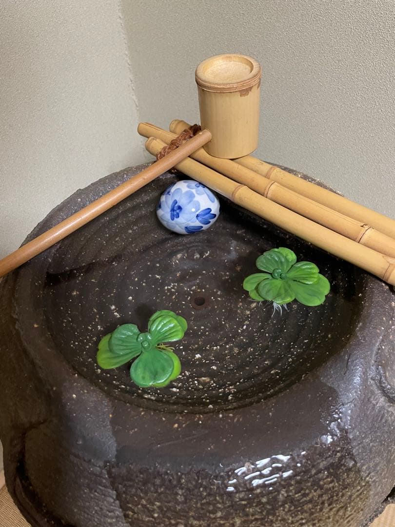 信楽焼き電動つくばい　湧き水ツクバイ水流れ　響　［dt-0002］オプション付き