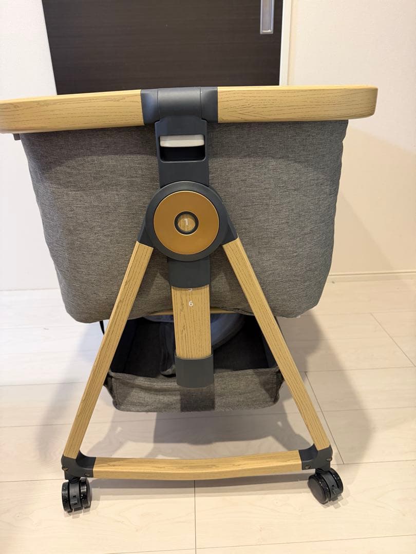 【美品】2025年購入　HZDMJベビーベッド グレー