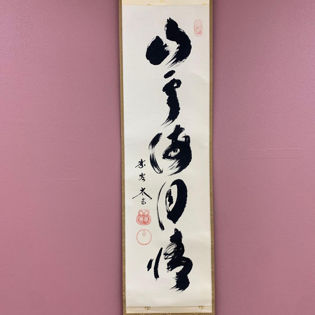 美品 掛け軸 黄梅院 小林太玄作「山雲海月情」共箱 縁起物 禅語