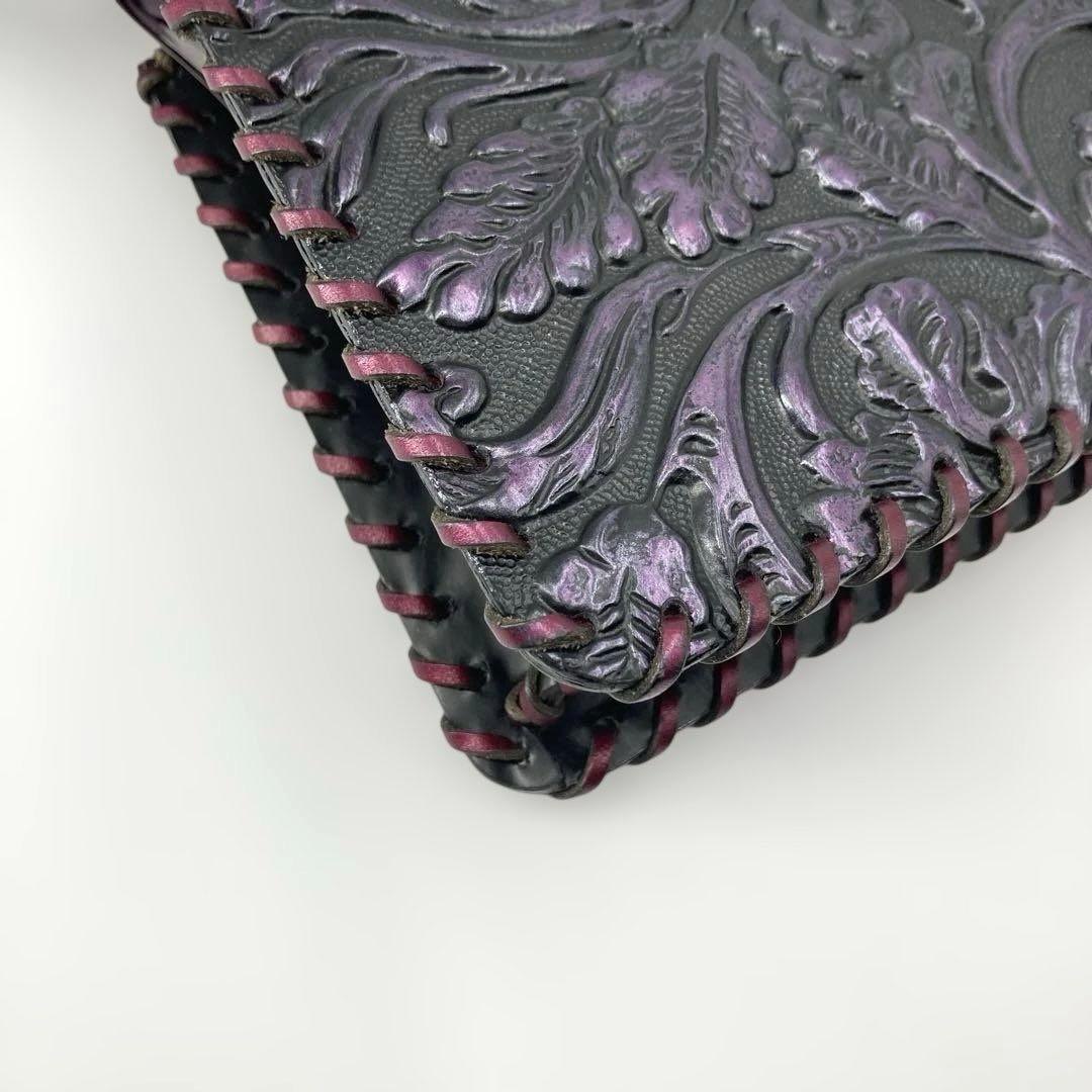 美品✨KENZO ケンゾー カービング ショルダーバッグ ボタニカル くり手