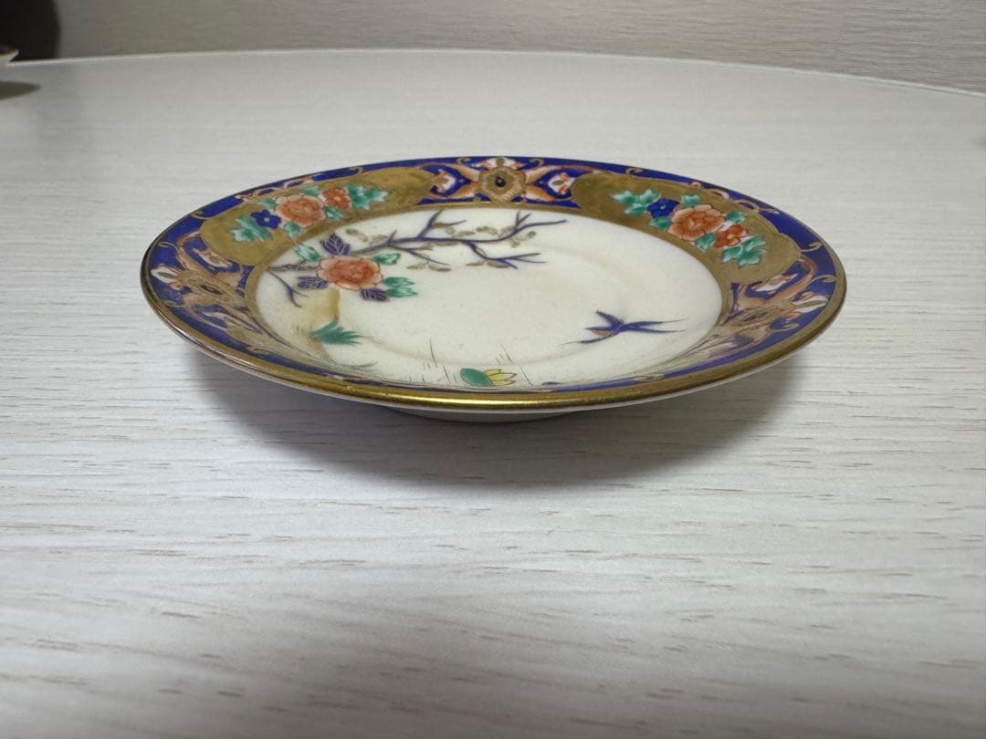 オールドノリタケ 戦前 デミタスカップ＆ソーサー 和風楼閣文 金彩 昭和初期