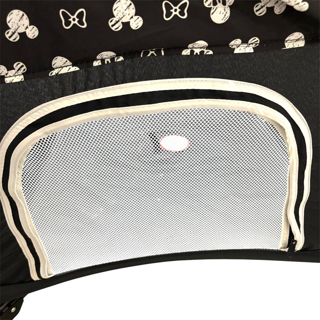 美品 カトージ KATOJI ポータブル ベビーベッド ミッキー ベビーサークル