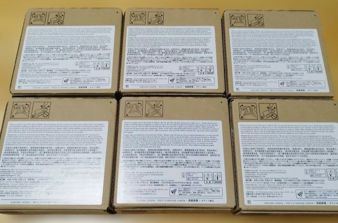 CANON PFI-301BK/MBK/M/PC/PM/GY純正インク6個セット