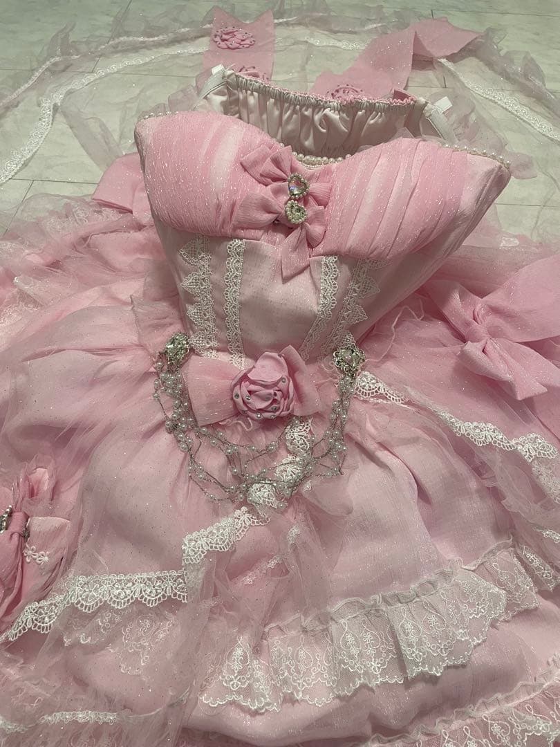 ゴスロリ・ロリータ ピンクドレス コスプレ　天使系　姫系