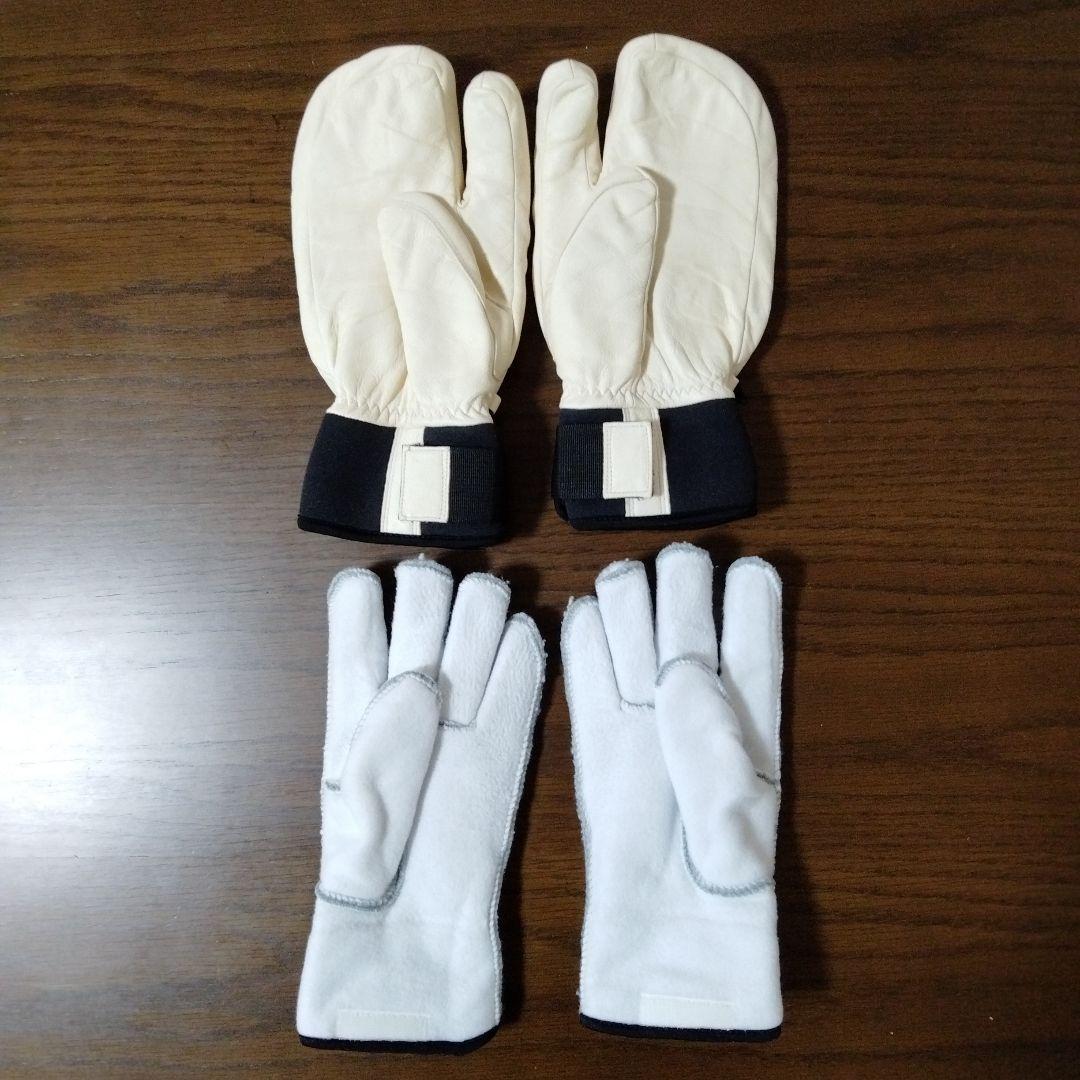 Hestra ミトングローブ サイズ8 オフホワイト