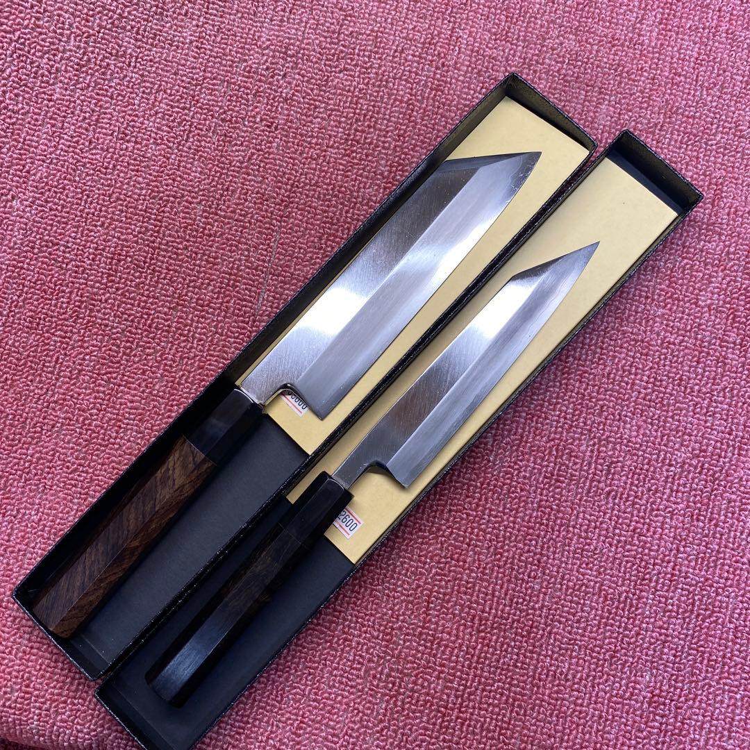 銀三　特製万能型ペティ包丁150㎜5寸とケンムキ包丁180㎜6寸のセット