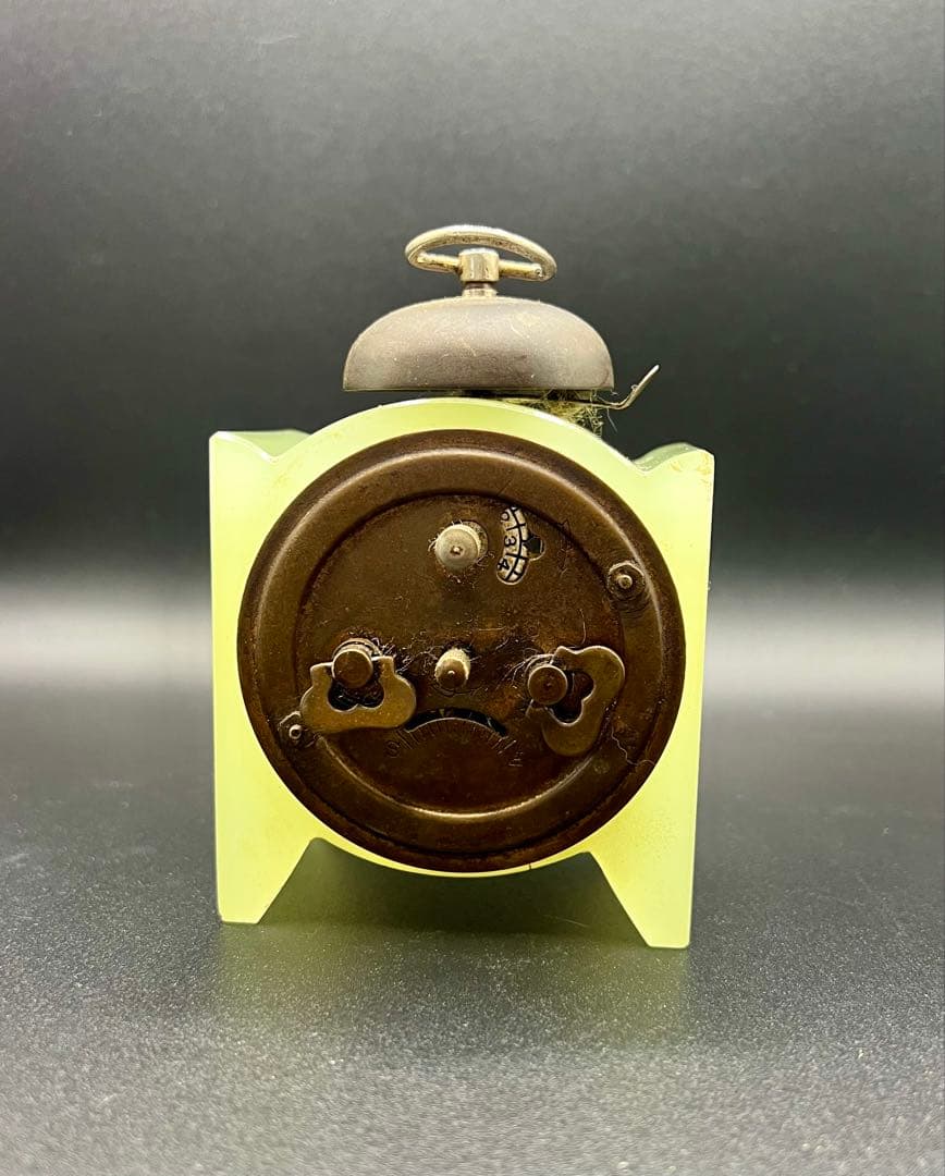 ウランガラス　精工舎　目覚まし時計　置時計　SEIKOSHA 和ガラス　レトロ