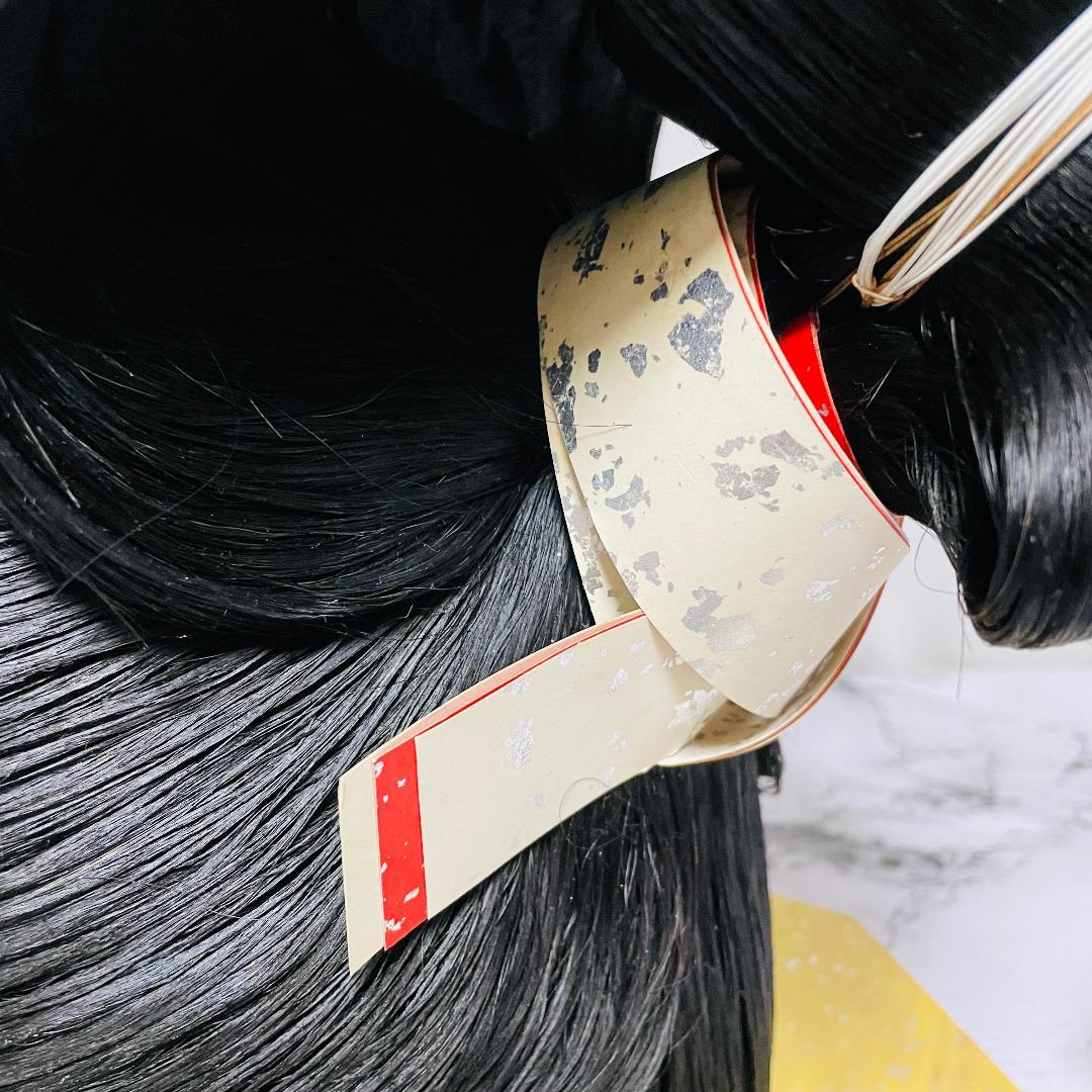 【希少】岡守かつら 日本髪 「岡守 9 中」 付属品一式　箱付き