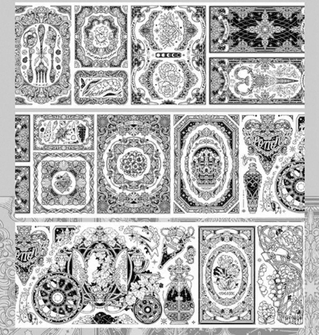 切売 1411★ 海外 マスキングテープ マステ PET 装飾 花 贝壳銀