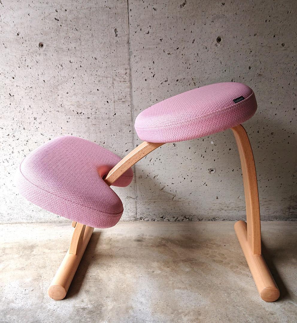 【美品】サカモトハウス バランスチェアイージー　ピンク