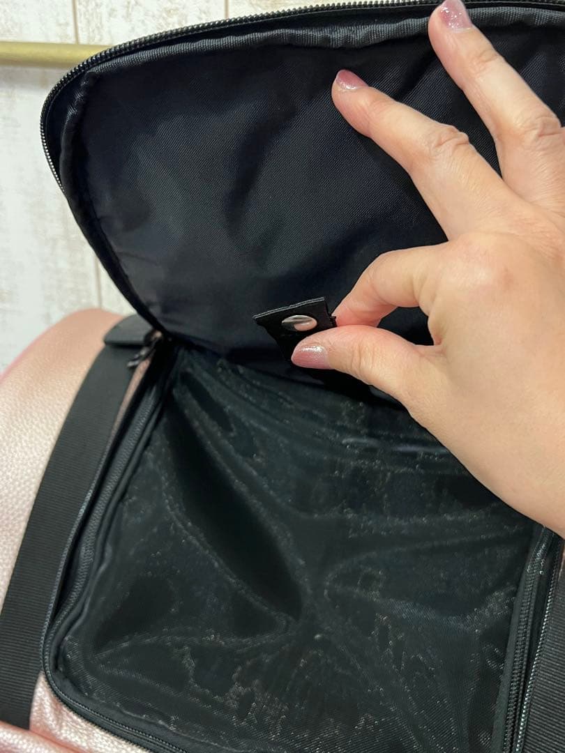 【傷あり】LuxeBirdie × Fa＊Faコラボキャリー メタリックピンク