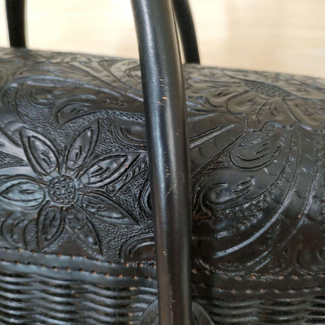 GRACE CONTINENTAL カービングトライブス　カゴバッグ 黒