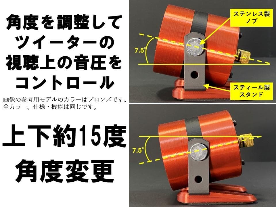 アドオン■高能率97dBホーンツイーター2個セット■ブラック/ブロンズGHK02