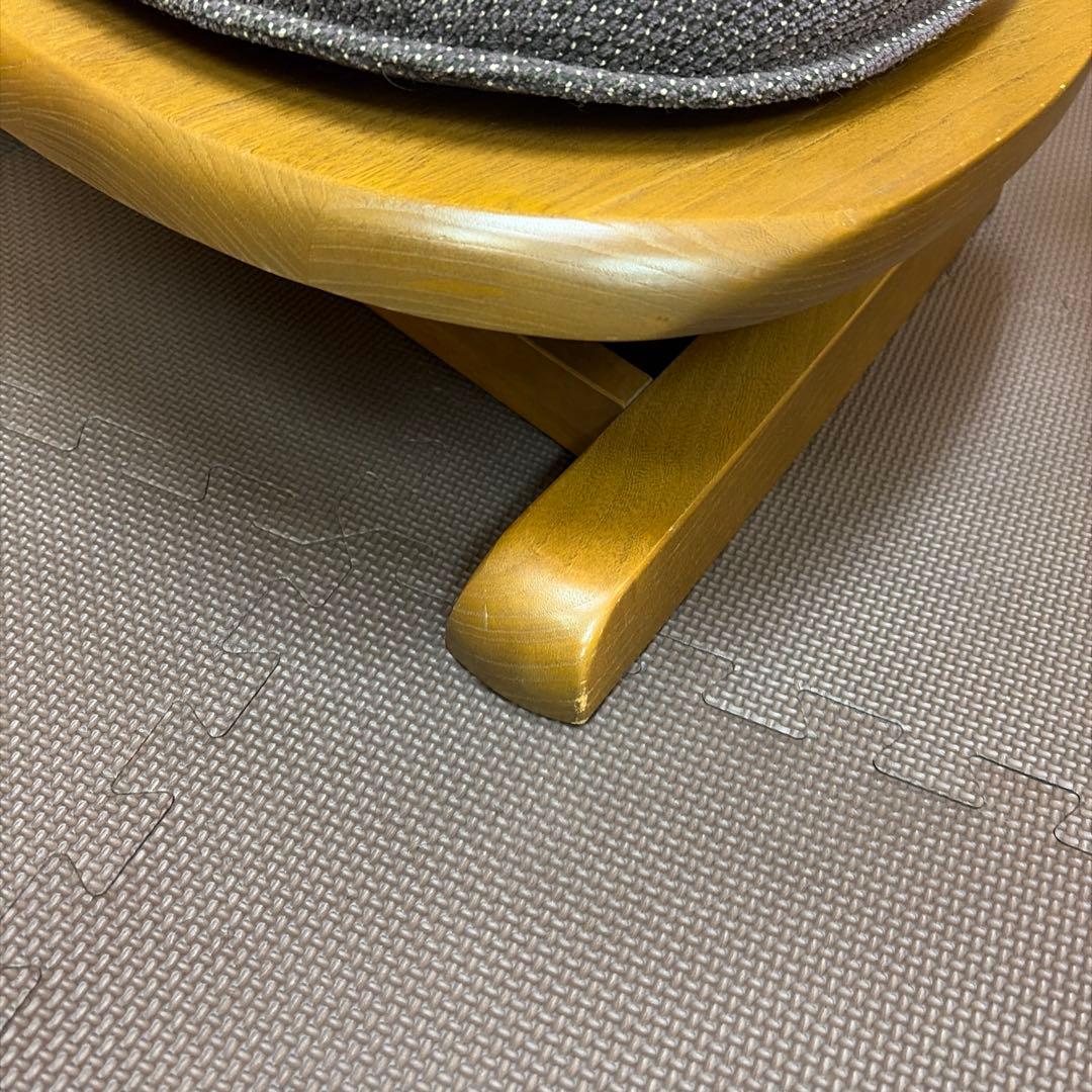 希少 karimoku カリモク 回転 座椅子 肘掛け 座面クッション