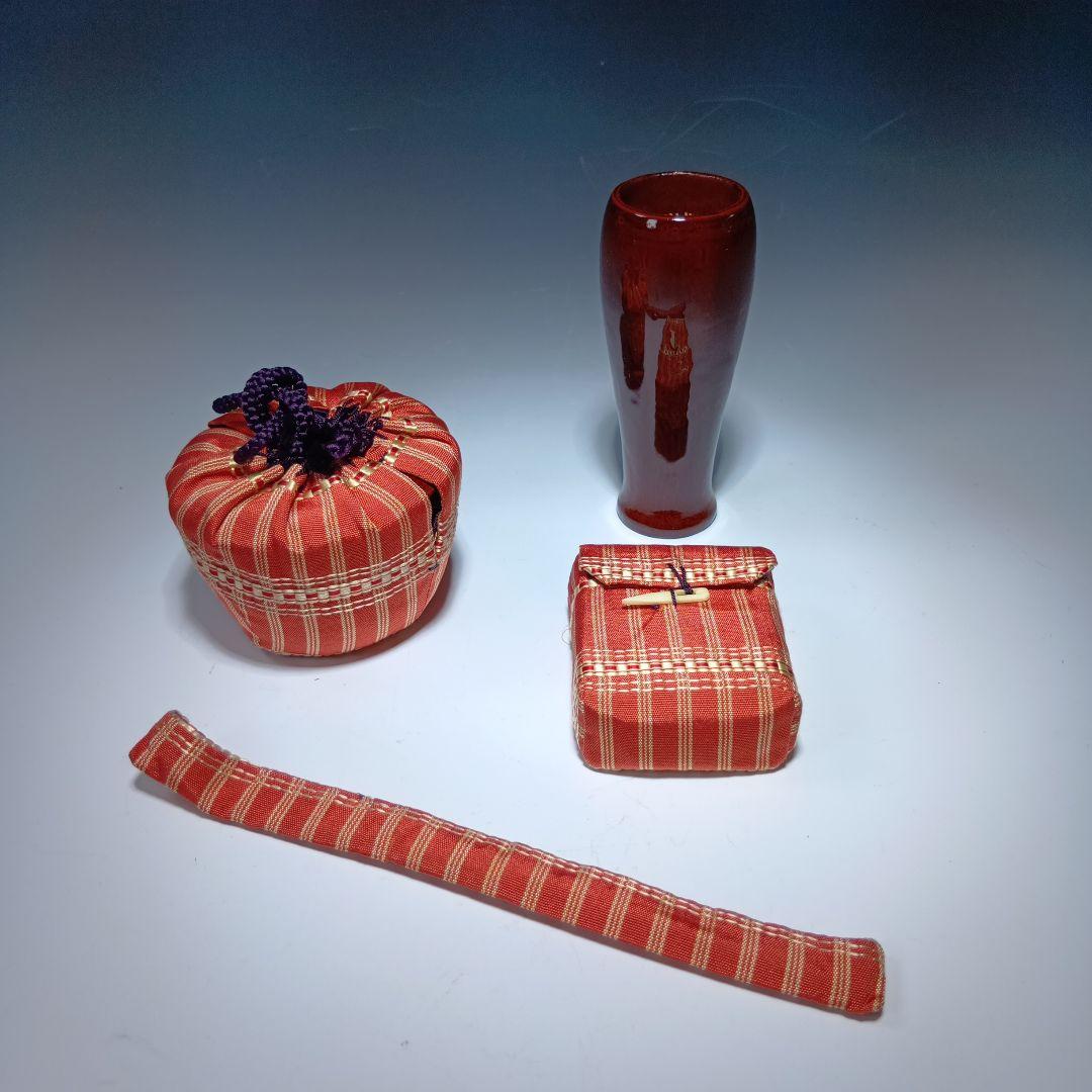 値下げ茶道具　(竹秀斎)御所籠一式　共箱　 美品