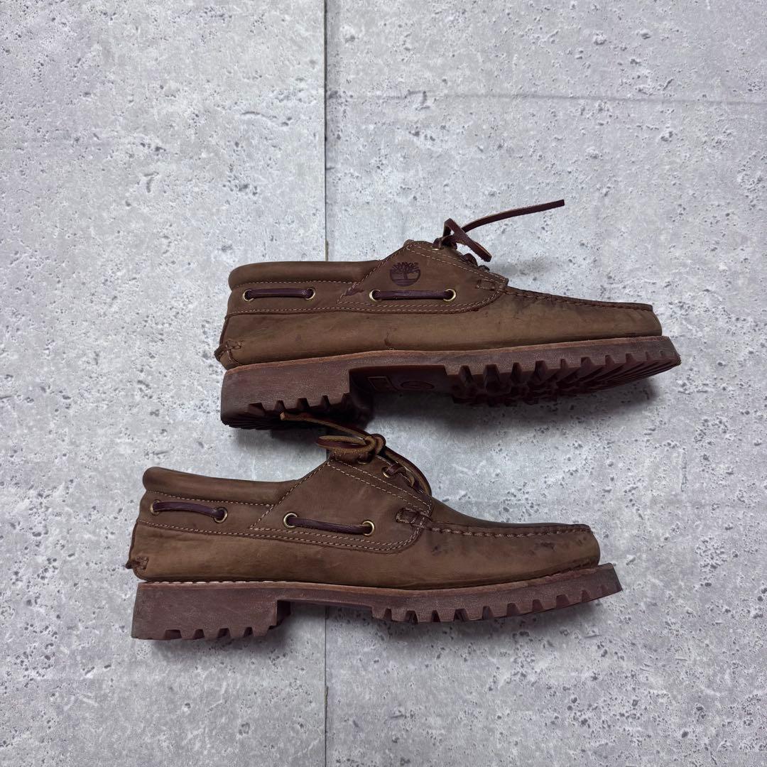 【定番】 ティンバーランド モカシンシューズ スリーアイ ブラウン 26cm