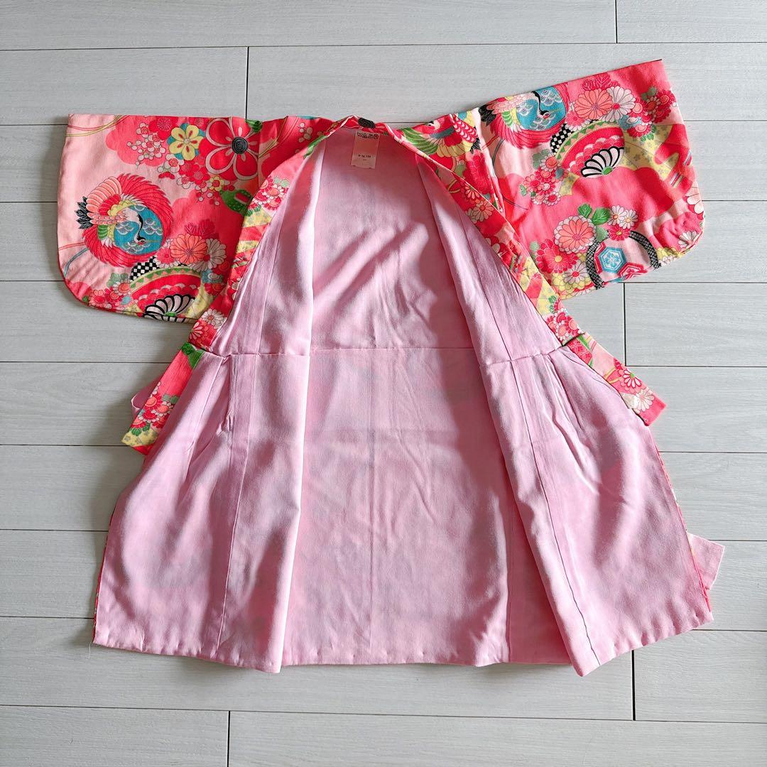 七五三　手縫い　レトロ　アンティーク　3歳用　着物　女児　女の子