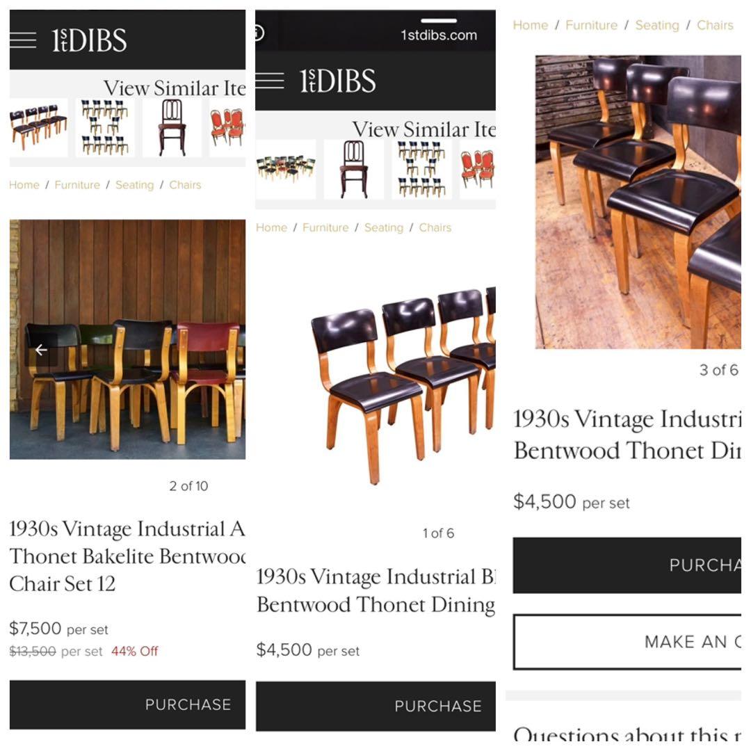 ど*ん様 1930s ヴィンテージ THONET 曲げ木チェア 椅子 バウハウス