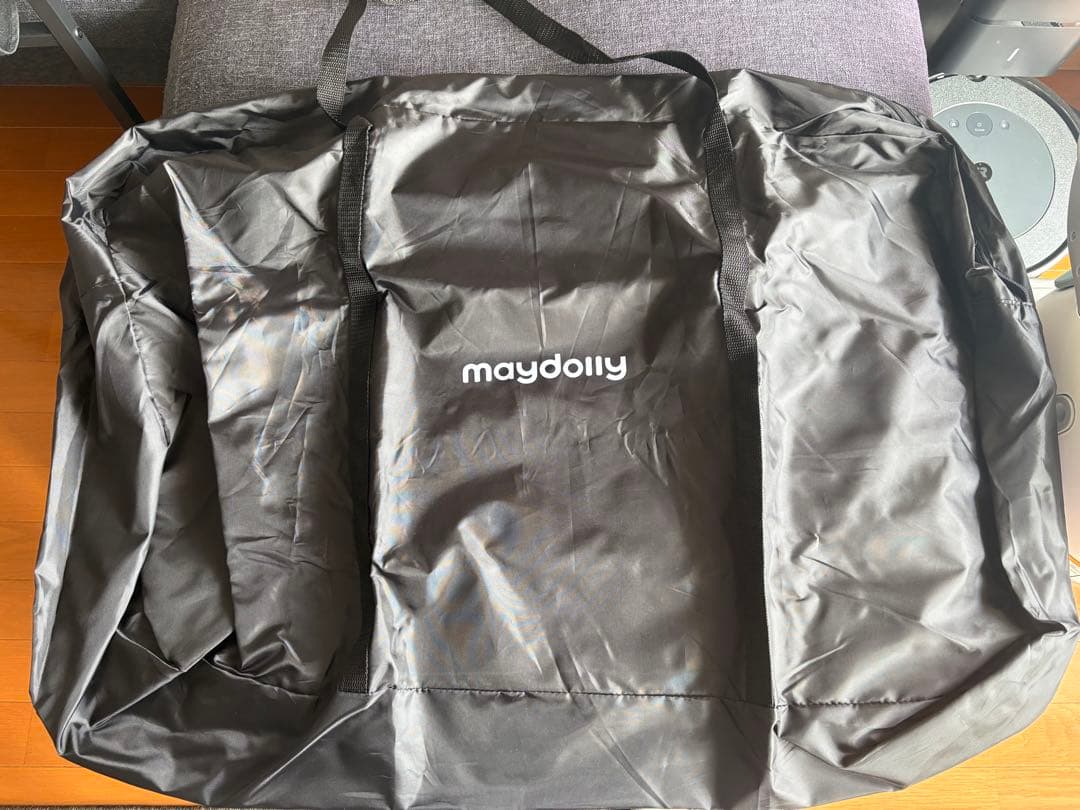 【美品】maydolly 折りたたみ式ベビーベッド グレー