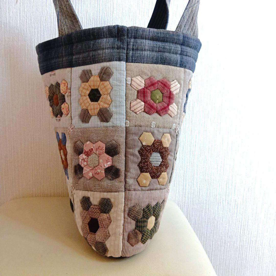 パッチワークキルトのトートバッグ(ハンドメイド)