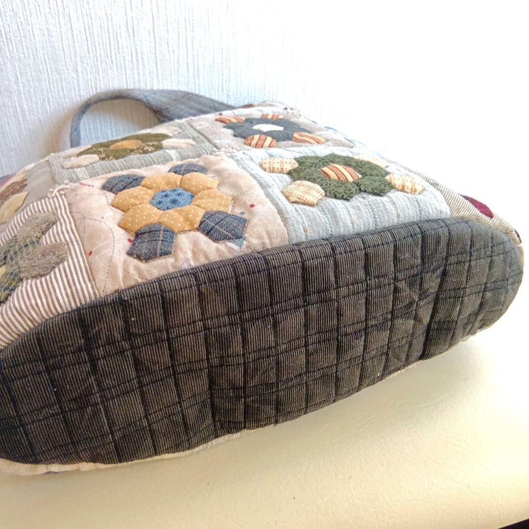 パッチワークキルトのトートバッグ(ハンドメイド)