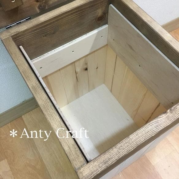 【NEW】【引取可能】30L対応ゴミ箱 ハンドメイドアンティーク風ダストボックス