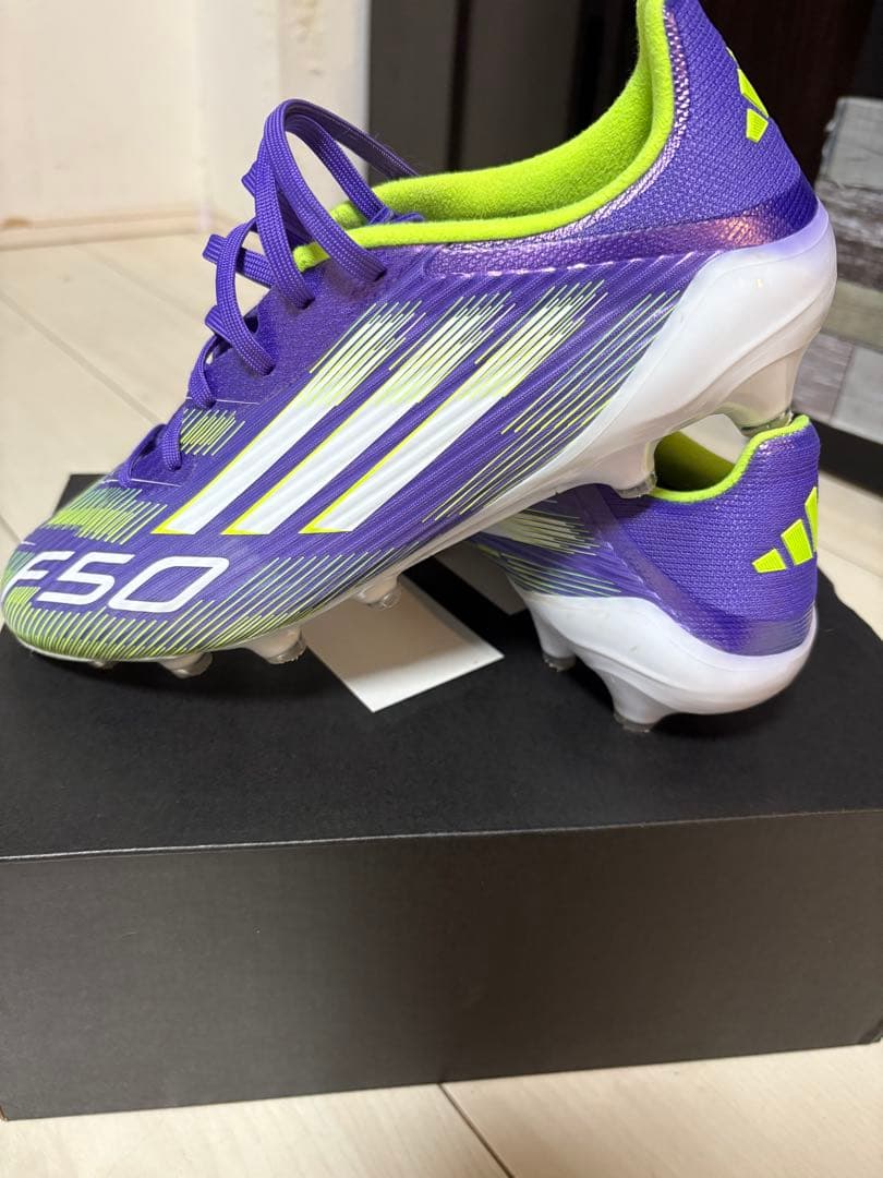 adidas F50 サッカーシューズ 紫/黄緑